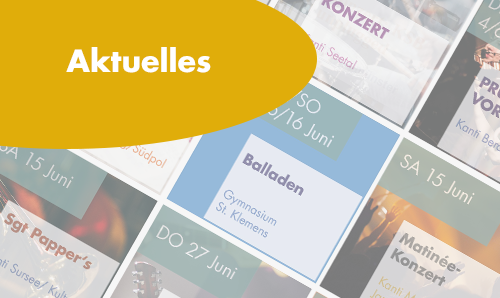Zur Unterseite Aktuelles. im Bild Kulturtipps an den Kantis