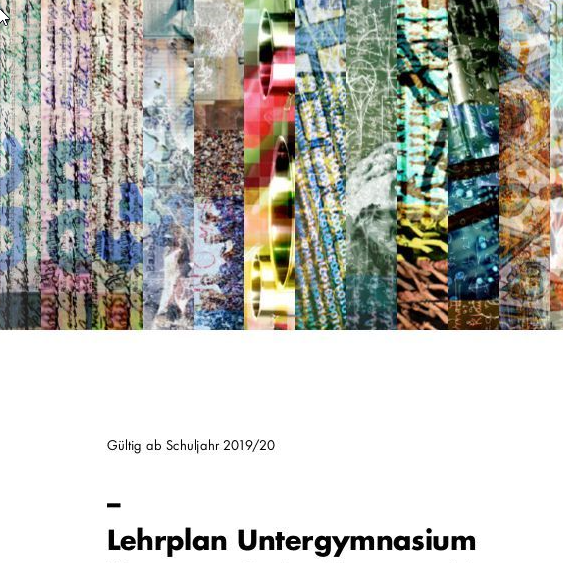 Cover Lehrplan für das Untergymnasium im Kanton Luzern ab Schuljahr 2019/2020